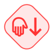 lowering hands icon